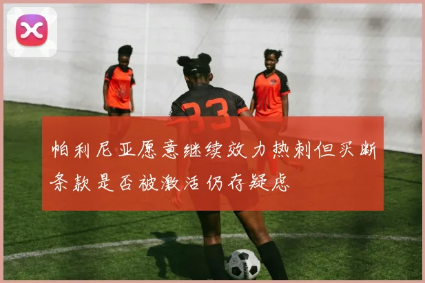 帕利尼亚愿意继续效力热刺但买断条款是否被激活仍存疑虑